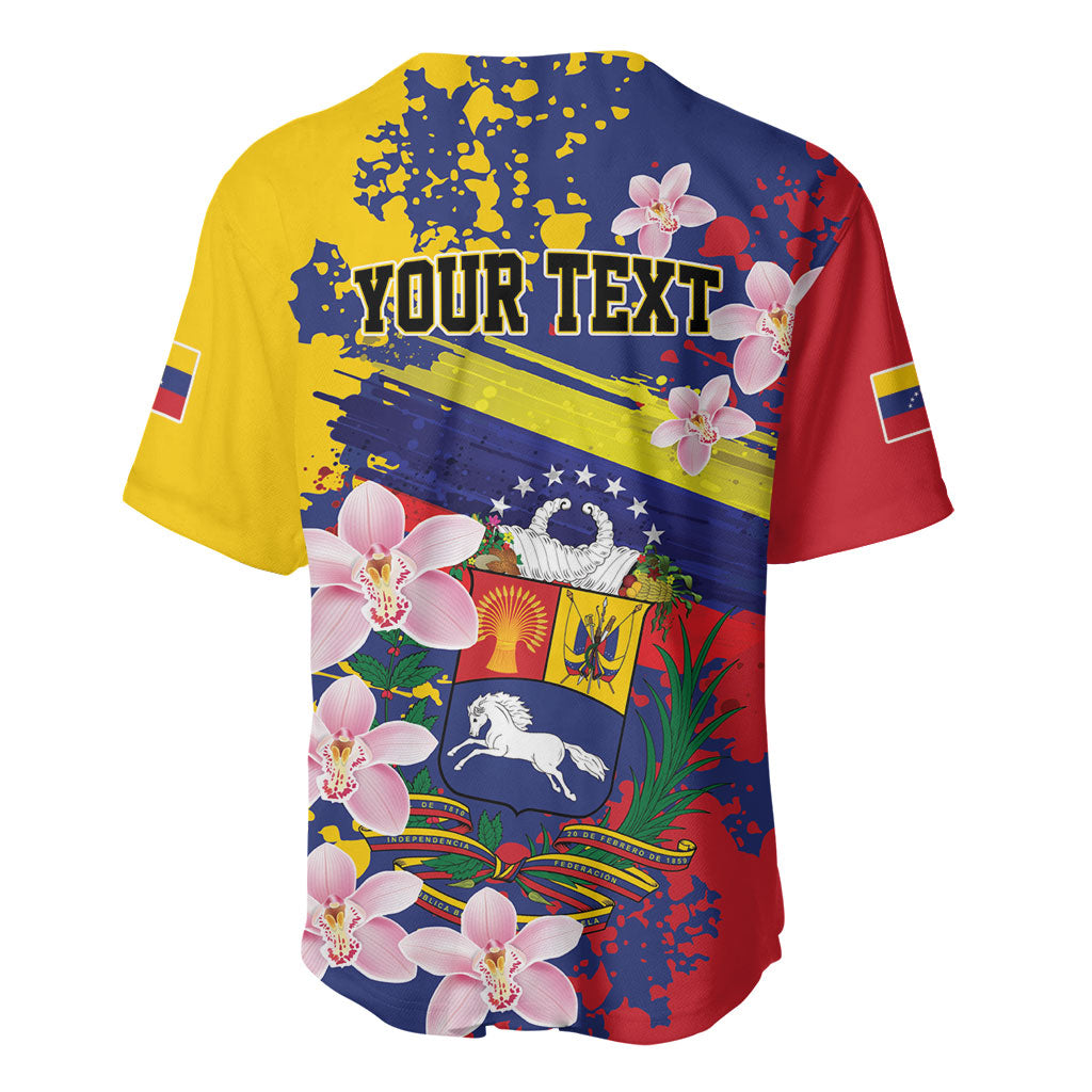 Personalized Venezuela Orchid Cattleya Mossiae Baseball Jersey Flag Color Inspired