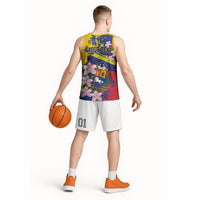 Personalized Venezuela Orchid Cattleya Mossiae Basketball Jersey Flag Color Inspired