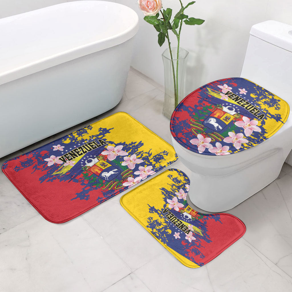 Venezuela Orchid Cattleya Mossiae Bathroom Set Flag Color Inspired