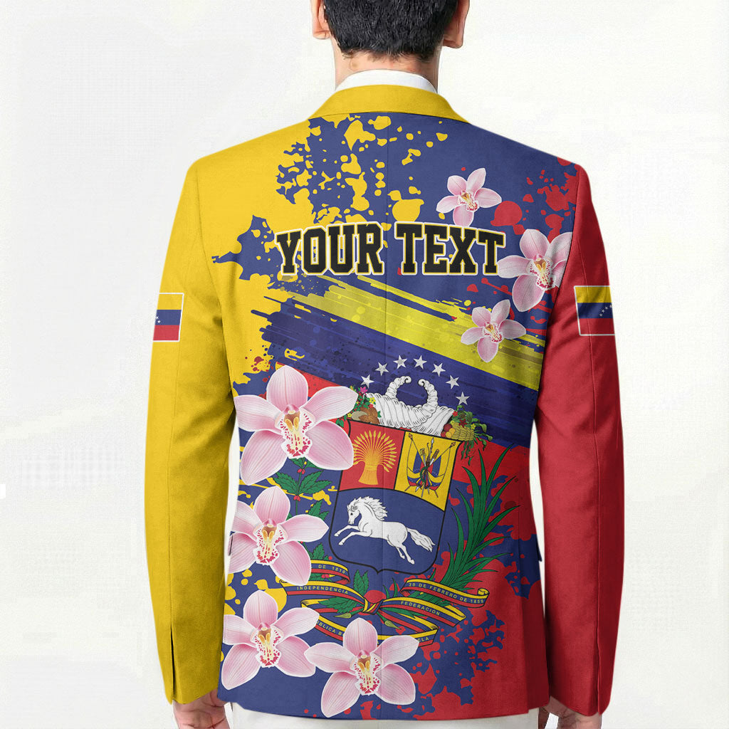 Personalized Venezuela Orchid Cattleya Mossiae Blazer Flag Color Inspired
