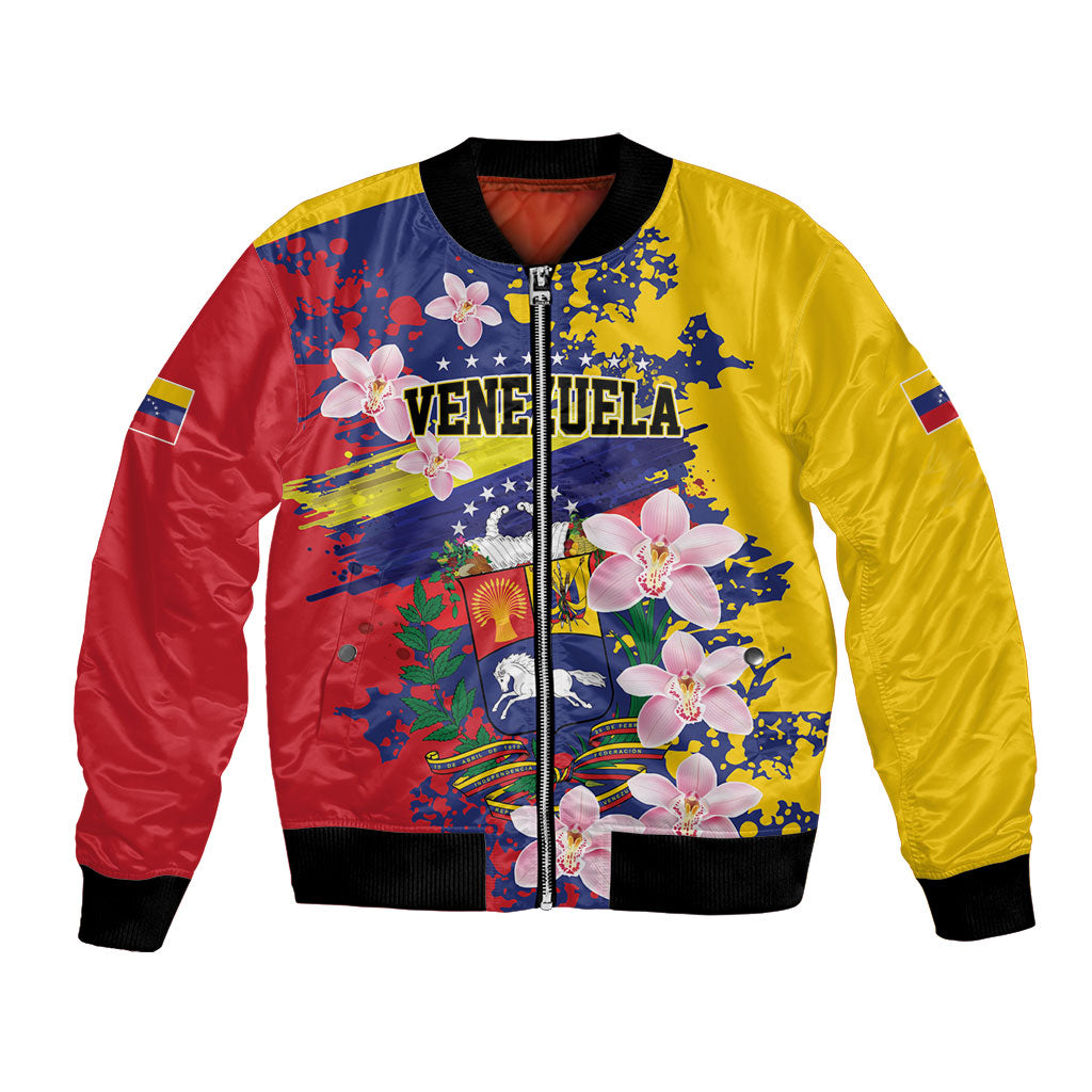 Personalized Venezuela Orchid Cattleya Mossiae Bomber Jacket Flag Color Inspired