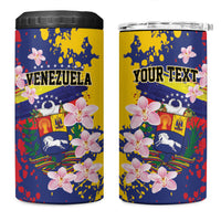 Personalized Venezuela Orchid Cattleya Mossiae 4 in 1 Can Cooler Tumbler Flag Color Inspired