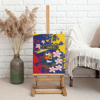 Venezuela Orchid Cattleya Mossiae Canvas Wall Art Flag Color Inspired