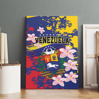 Venezuela Orchid Cattleya Mossiae Canvas Wall Art Flag Color Inspired