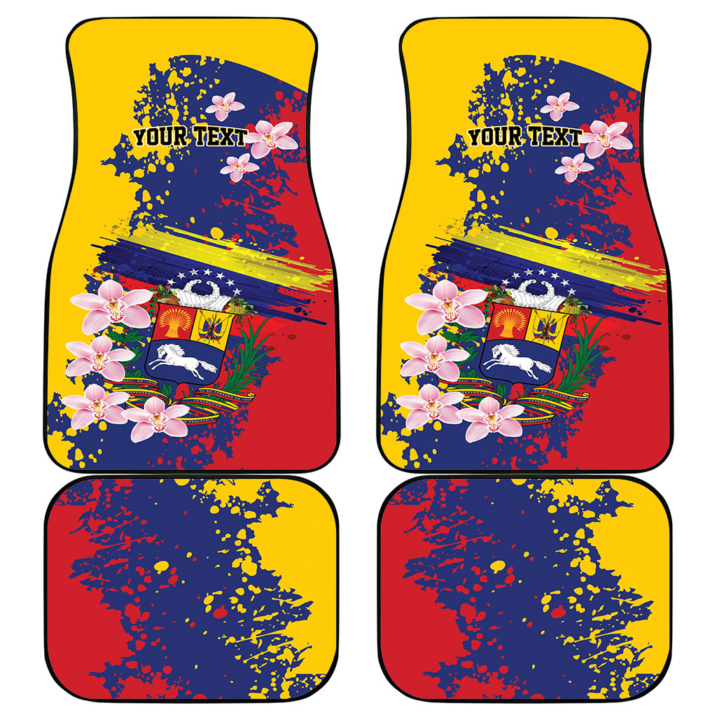 Personalized Venezuela Orchid Cattleya Mossiae Car Mats Flag Color Inspired