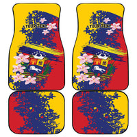 Personalized Venezuela Orchid Cattleya Mossiae Car Mats Flag Color Inspired