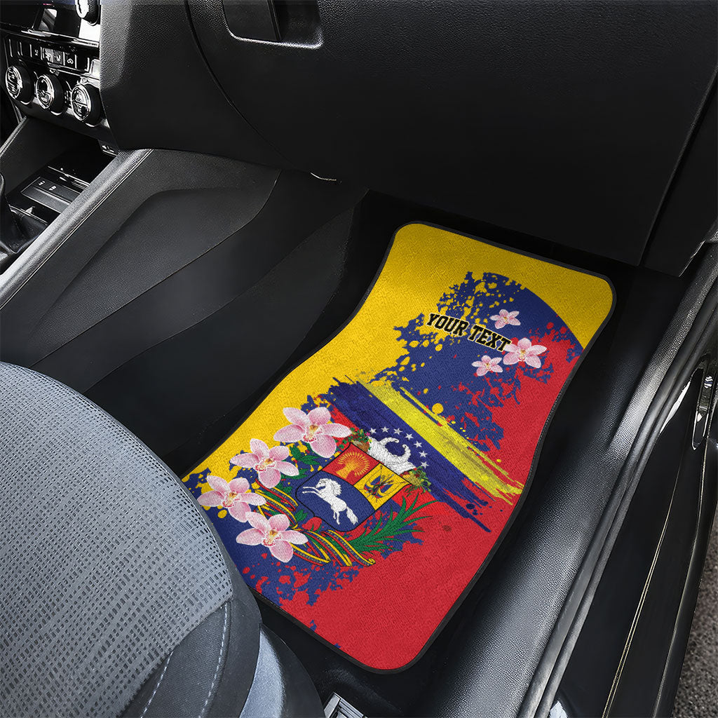 Personalized Venezuela Orchid Cattleya Mossiae Car Mats Flag Color Inspired
