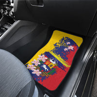 Personalized Venezuela Orchid Cattleya Mossiae Car Mats Flag Color Inspired