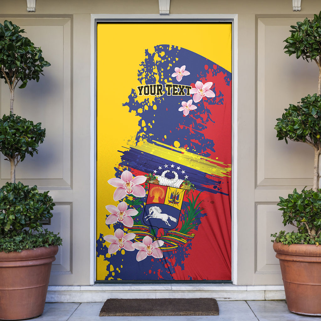 Personalized Venezuela Orchid Cattleya Mossiae Door Cover Flag Color Inspired