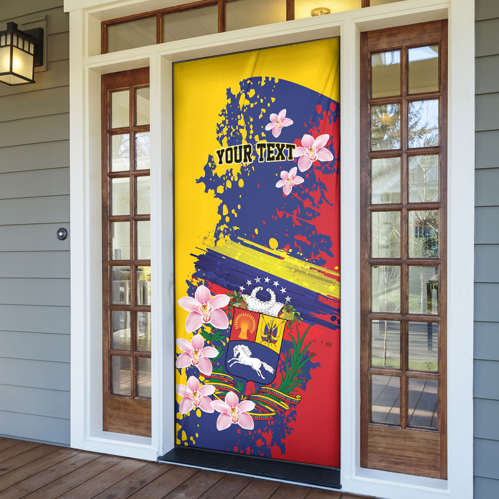 Personalized Venezuela Orchid Cattleya Mossiae Door Cover Flag Color Inspired