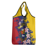 Venezuela Orchid Cattleya Mossiae Grocery Bag Flag Color Inspired