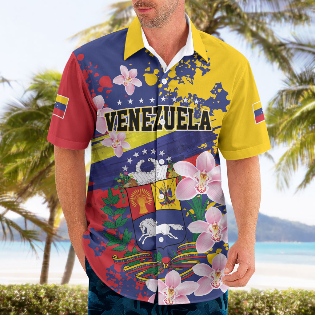 Personalized Venezuela Orchid Cattleya Mossiae Hawaiian Shirt Flag Color Inspired