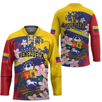 Personalized Venezuela Orchid Cattleya Mossiae Hockey Jersey Flag Color Inspired