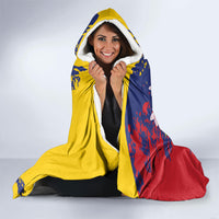 Venezuela Orchid Cattleya Mossiae Hooded Blanket Flag Color Inspired