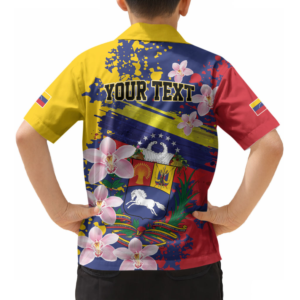 Personalized Venezuela Orchid Cattleya Mossiae Kid Hawaiian Shirt Flag Color Inspired