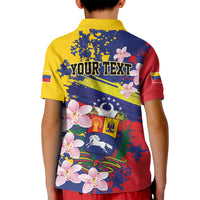 Personalized Venezuela Orchid Cattleya Mossiae Kid Polo Shirt Flag Color Inspired