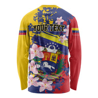 Personalized Venezuela Orchid Cattleya Mossiae Long Sleeve Shirt Flag Color Inspired