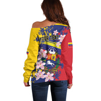 Personalized Venezuela Orchid Cattleya Mossiae Off Shoulder Sweater Flag Color Inspired
