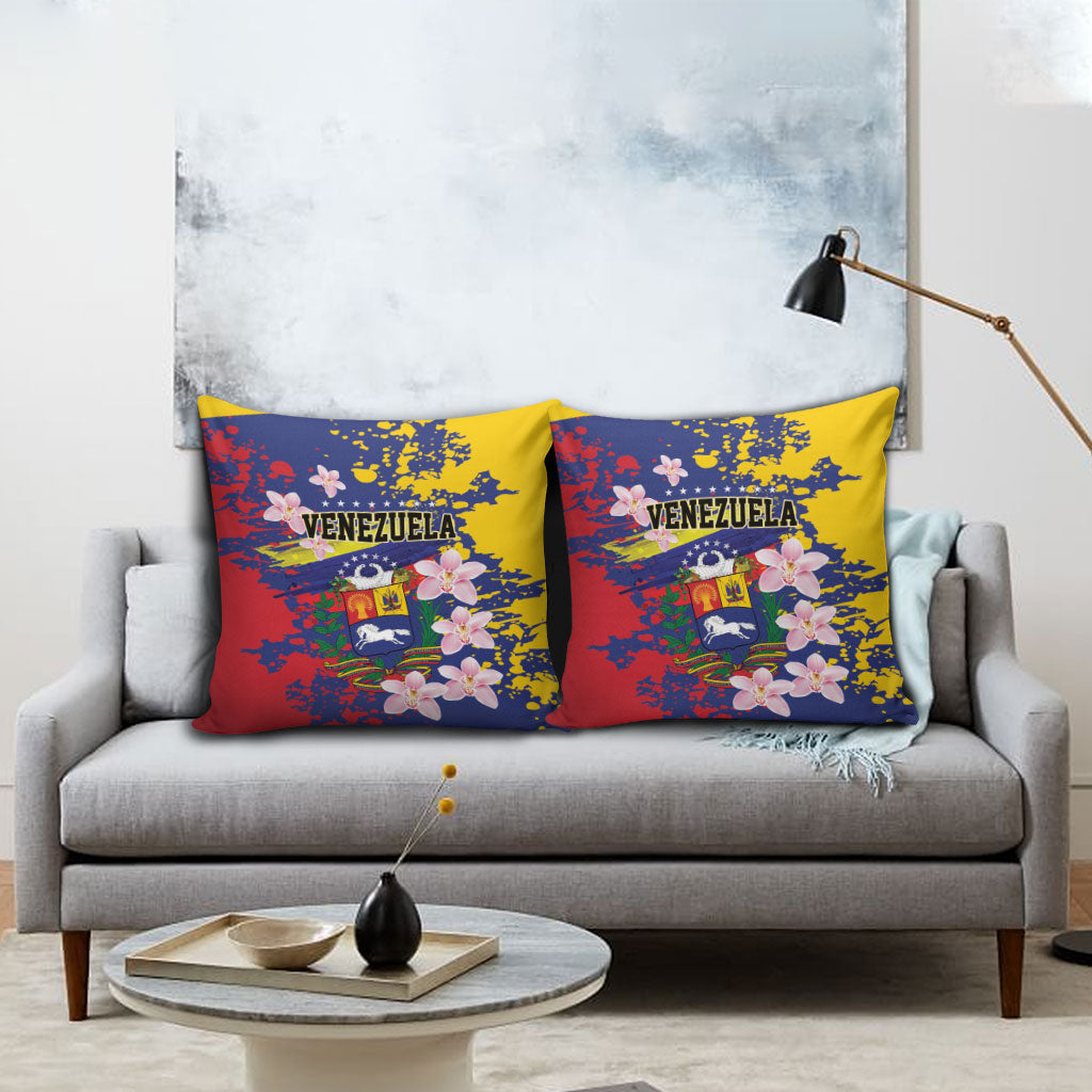 Venezuela Orchid Cattleya Mossiae Pillow Cover Flag Color Inspired