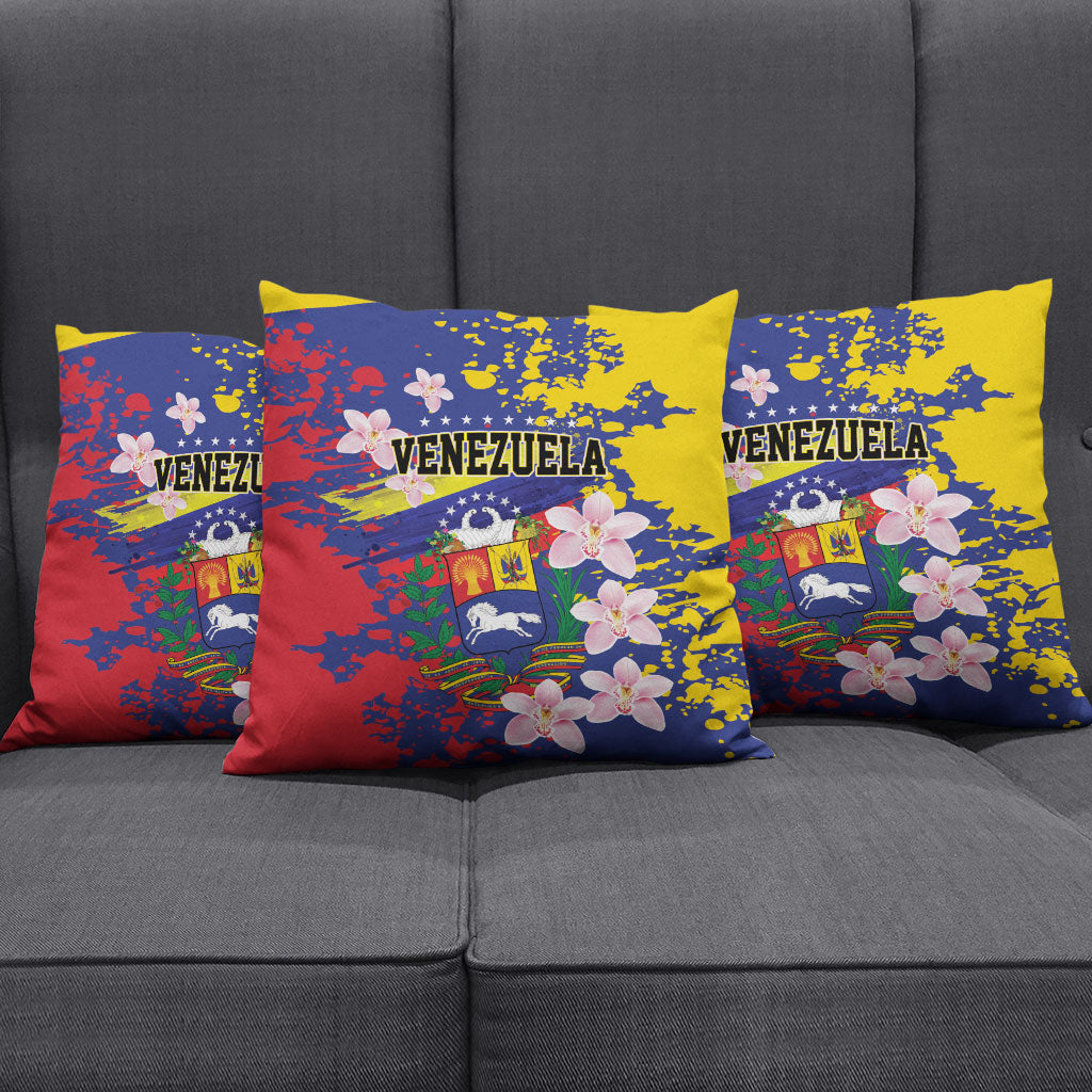 Venezuela Orchid Cattleya Mossiae Pillow Cover Flag Color Inspired