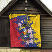 Venezuela Orchid Cattleya Mossiae Quilt Flag Color Inspired