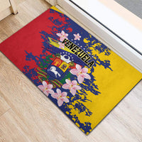 Venezuela Orchid Cattleya Mossiae Rubber Doormat Flag Color Inspired
