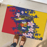 Venezuela Orchid Cattleya Mossiae Rubber Doormat Flag Color Inspired