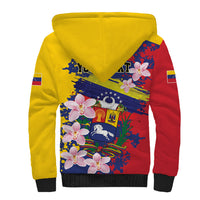 Personalized Venezuela Orchid Cattleya Mossiae Sherpa Hoodie Flag Color Inspired