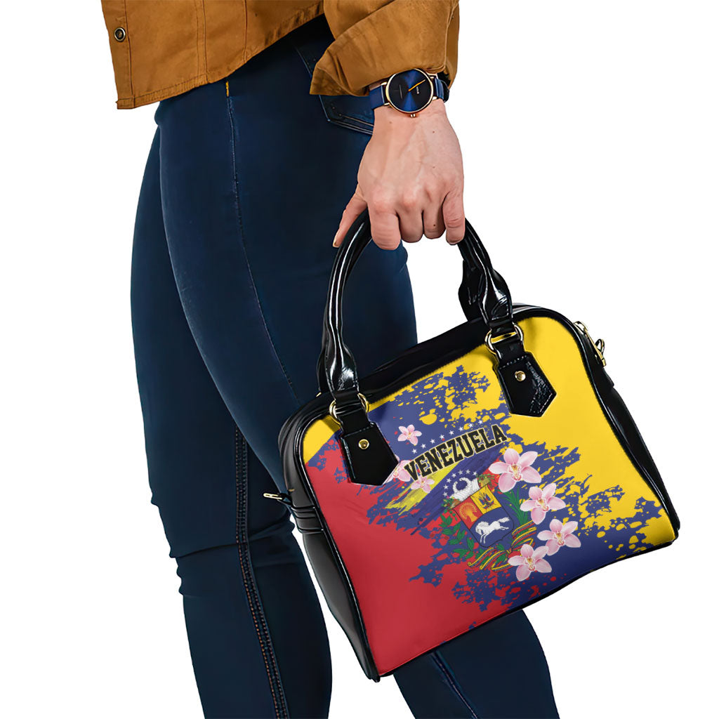 Venezuela Orchid Cattleya Mossiae Shoulder Handbag Flag Color Inspired