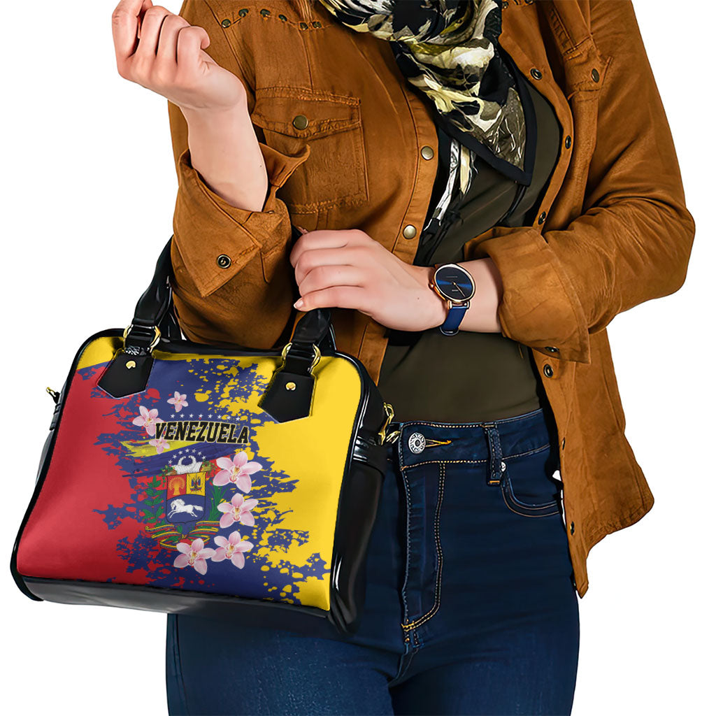 Venezuela Orchid Cattleya Mossiae Shoulder Handbag Flag Color Inspired