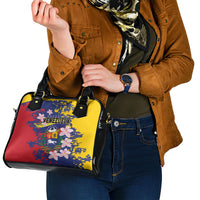 Venezuela Orchid Cattleya Mossiae Shoulder Handbag Flag Color Inspired