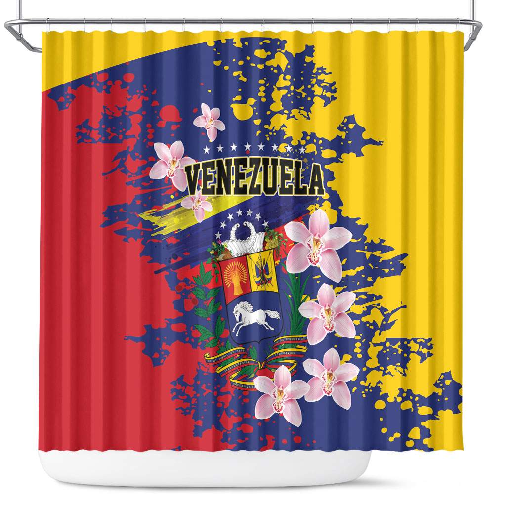 Venezuela Orchid Cattleya Mossiae Shower Curtain Flag Color Inspired