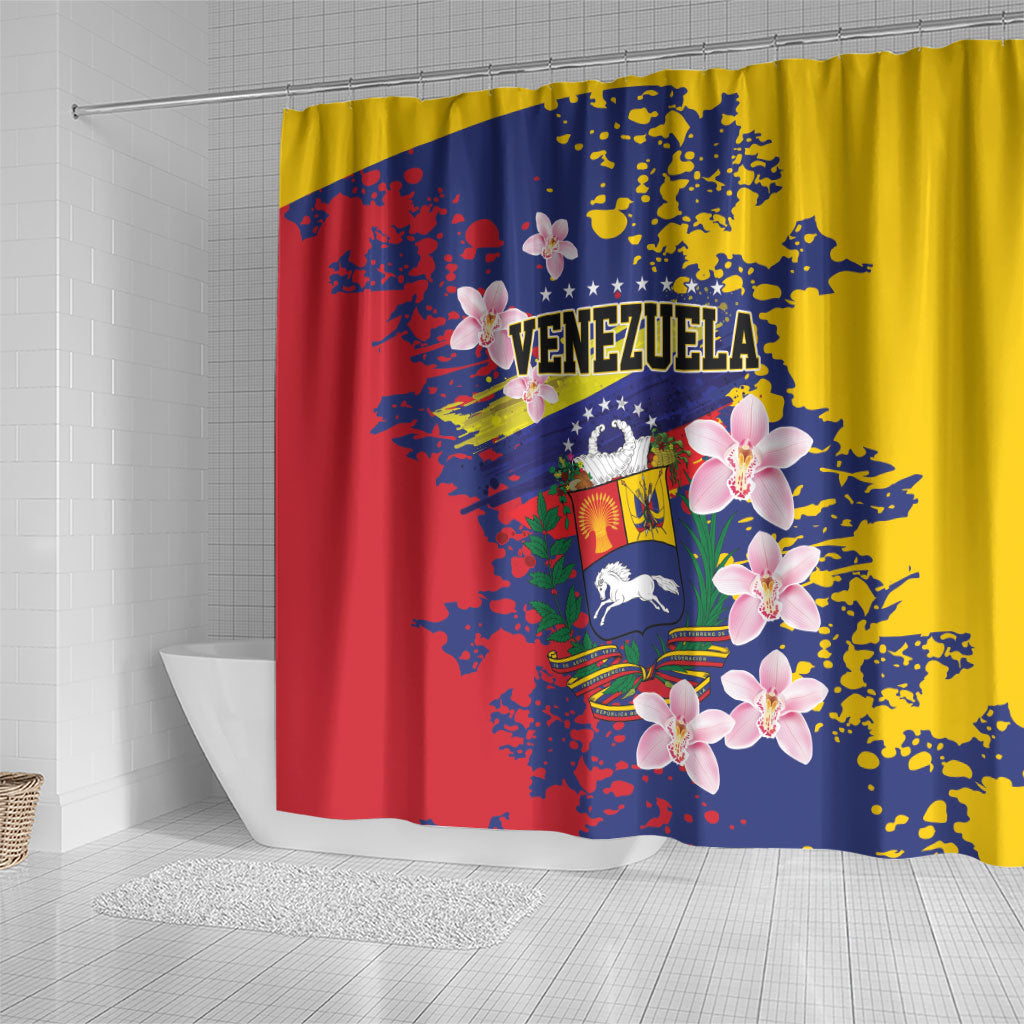Venezuela Orchid Cattleya Mossiae Shower Curtain Flag Color Inspired