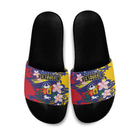 Venezuela Orchid Cattleya Mossiae Slide Sandals Flag Color Inspired