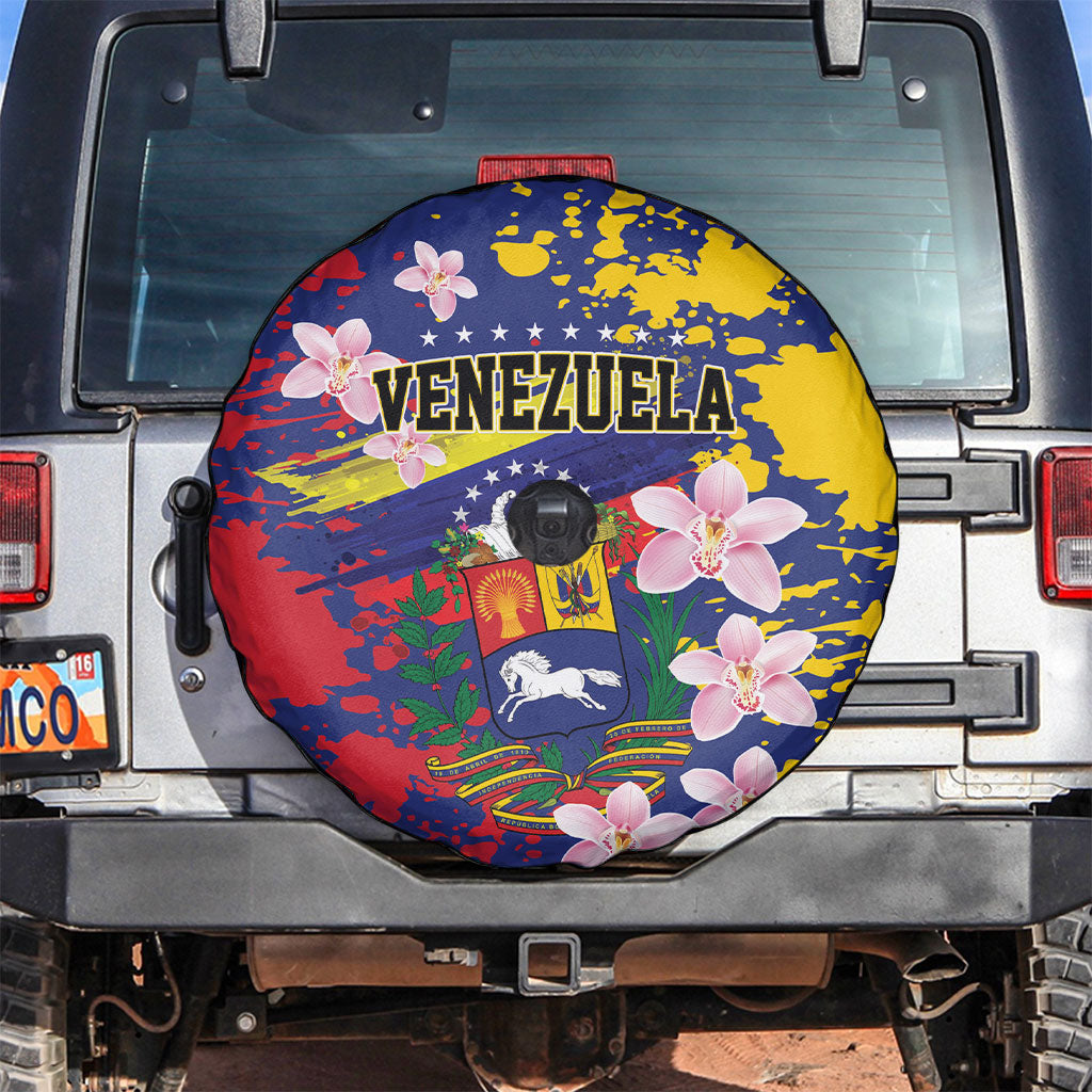Venezuela Orchid Cattleya Mossiae Spare Tire Cover Flag Color Inspired