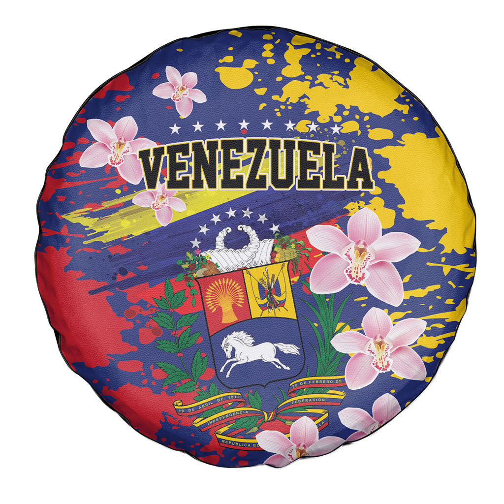 Venezuela Orchid Cattleya Mossiae Spare Tire Cover Flag Color Inspired