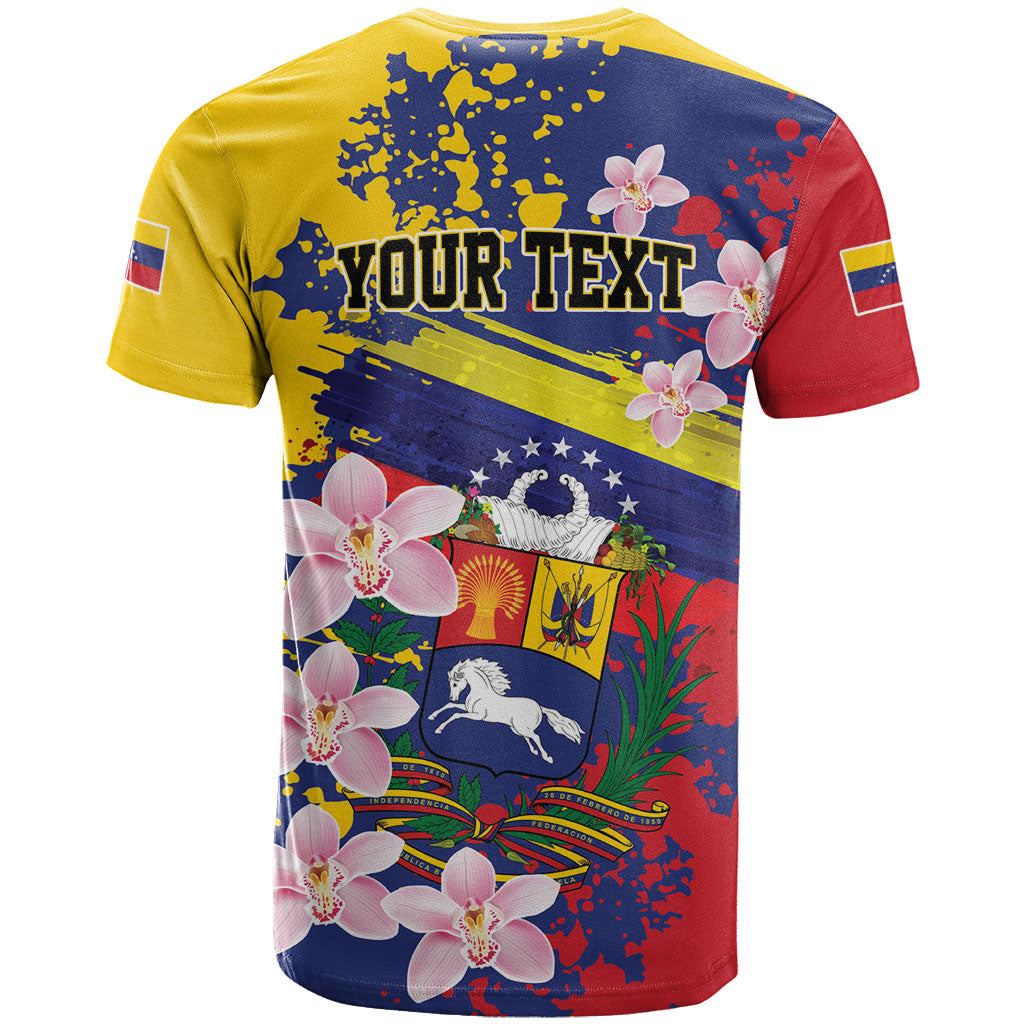 Personalized Venezuela Orchid Cattleya Mossiae T Shirt Flag Color Inspired
