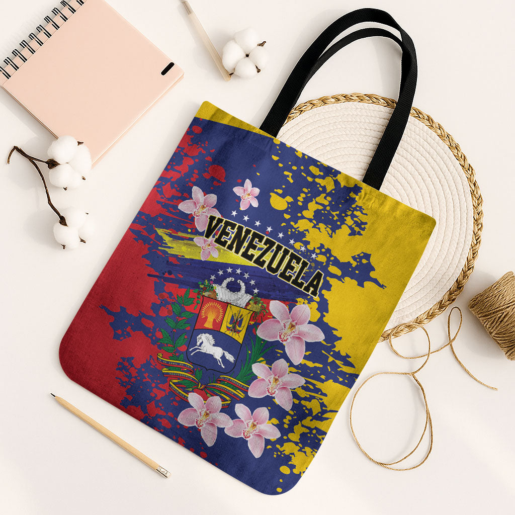Venezuela Orchid Cattleya Mossiae Tote Bag Flag Color Inspired