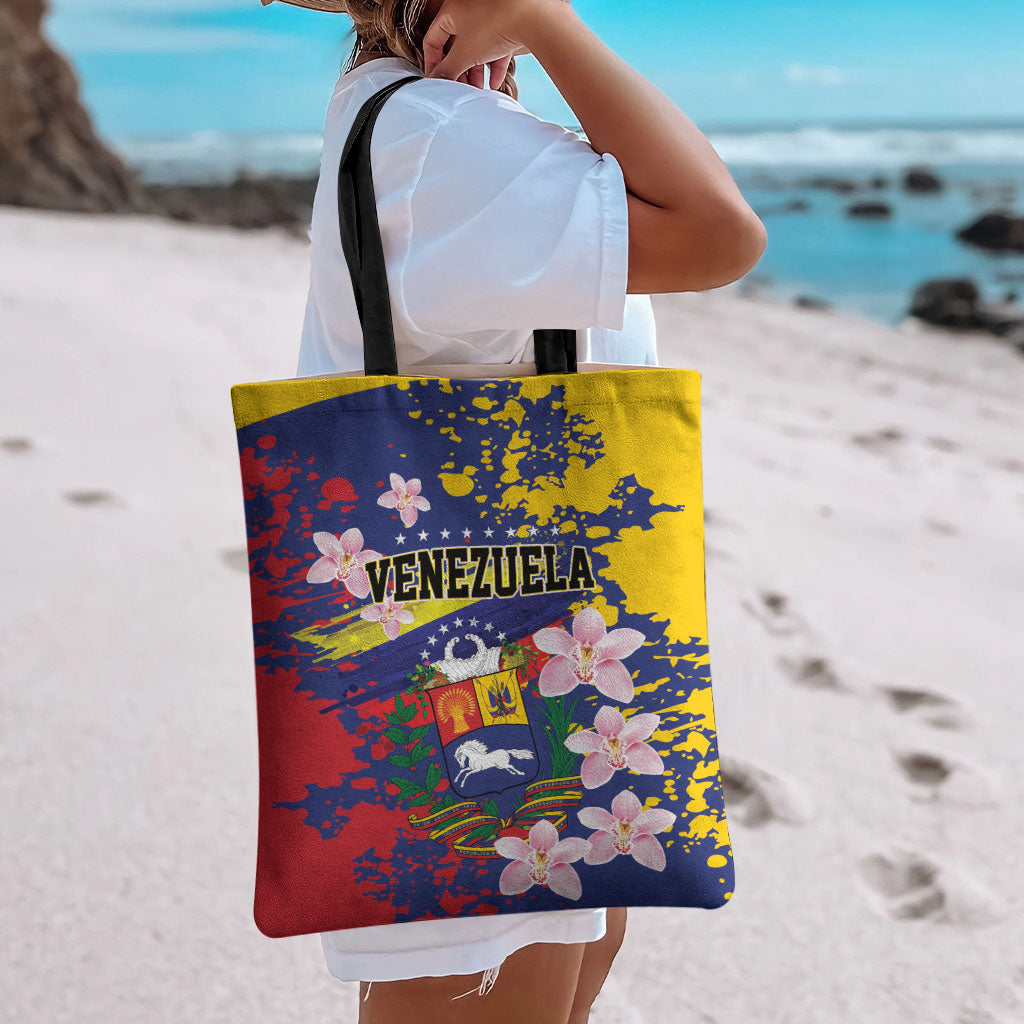 Venezuela Orchid Cattleya Mossiae Tote Bag Flag Color Inspired