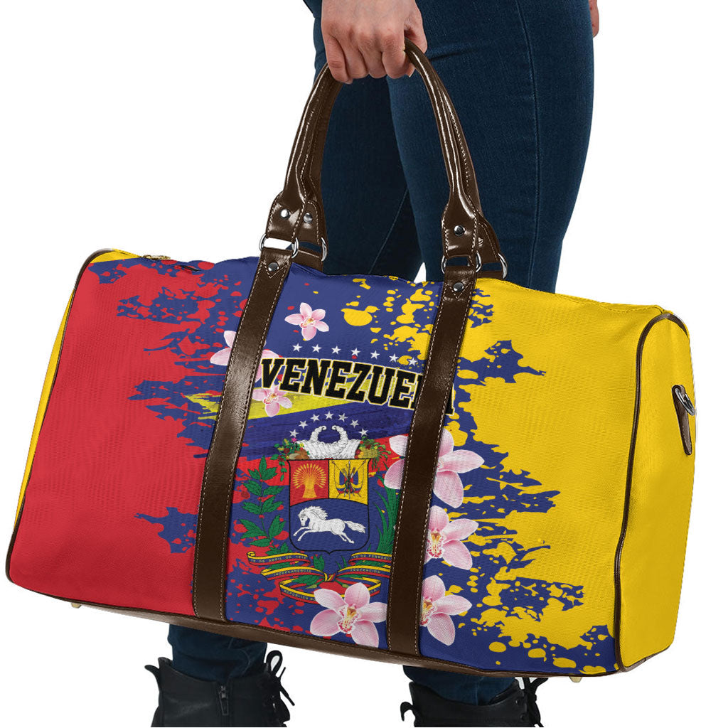 Venezuela Orchid Cattleya Mossiae Travel Bag Flag Color Inspired