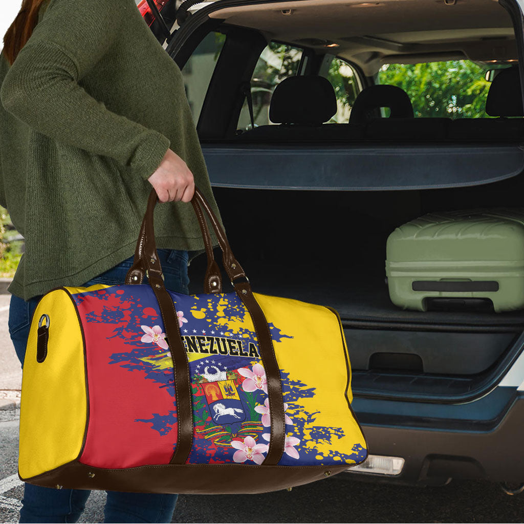 Venezuela Orchid Cattleya Mossiae Travel Bag Flag Color Inspired