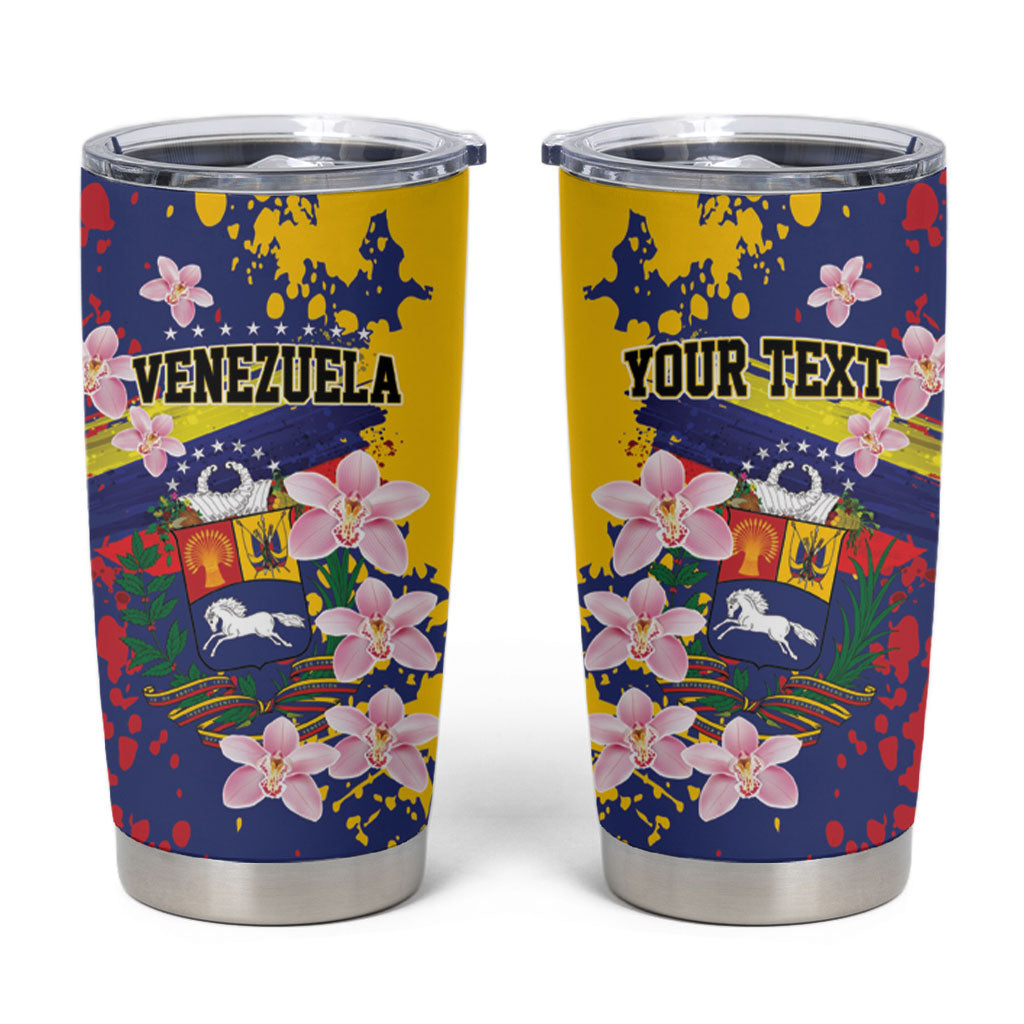 Personalized Venezuela Orchid Cattleya Mossiae Tumbler Cup Flag Color Inspired