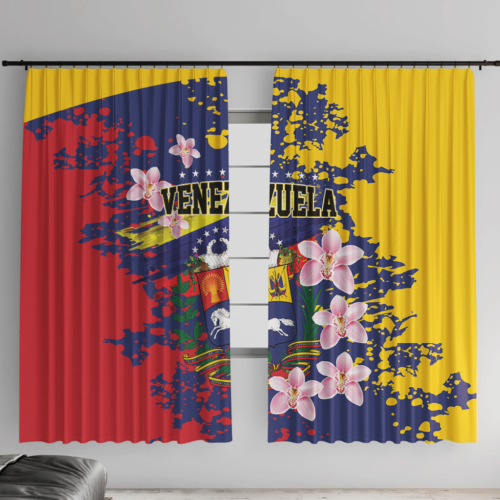 Venezuela Orchid Cattleya Mossiae Window Curtain Flag Color Inspired