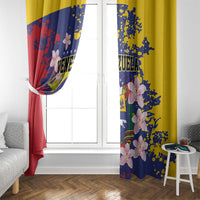 Venezuela Orchid Cattleya Mossiae Window Curtain Flag Color Inspired