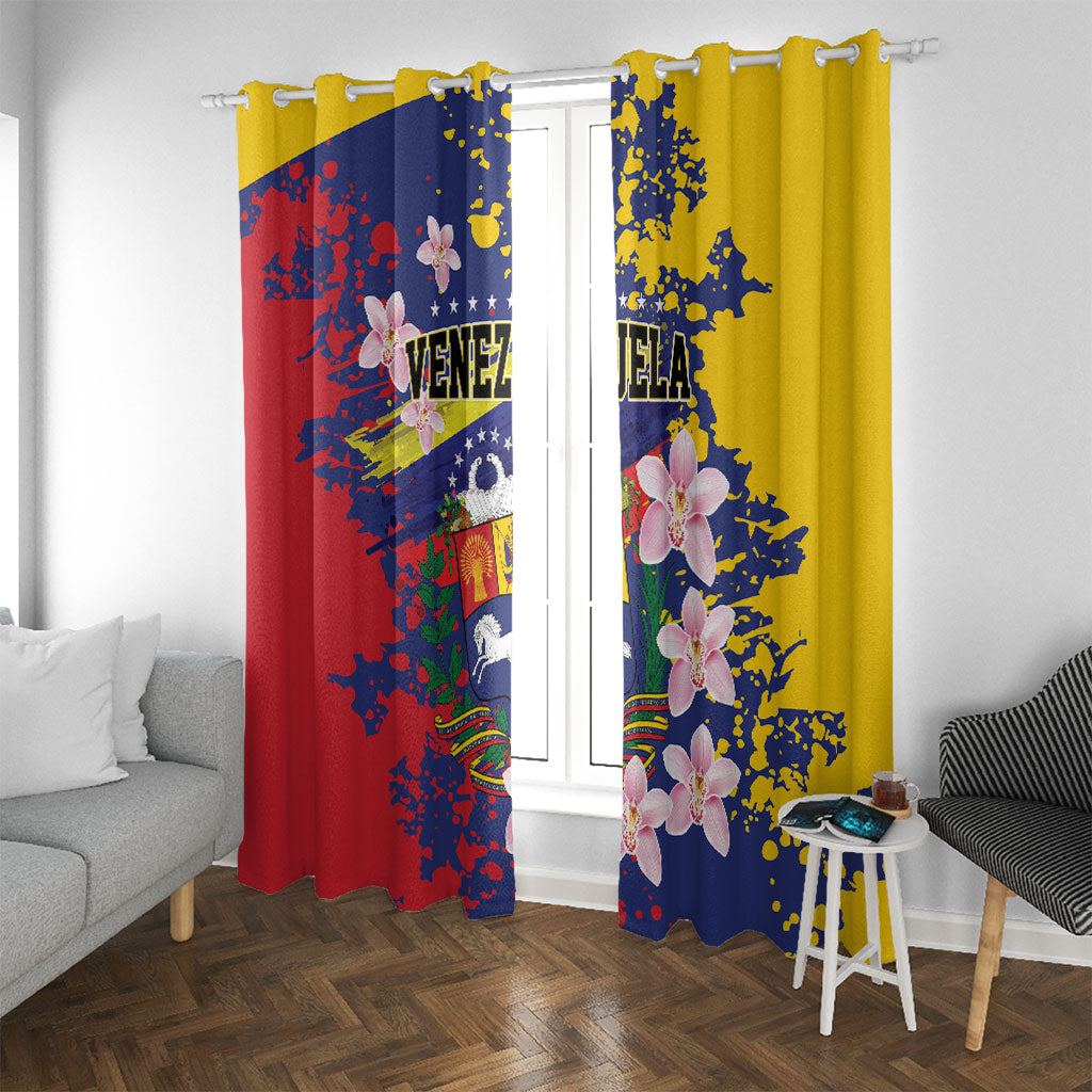 Venezuela Orchid Cattleya Mossiae Window Curtain Flag Color Inspired