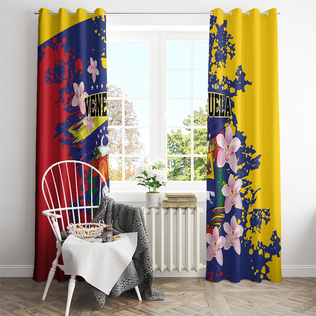 Venezuela Orchid Cattleya Mossiae Window Curtain Flag Color Inspired