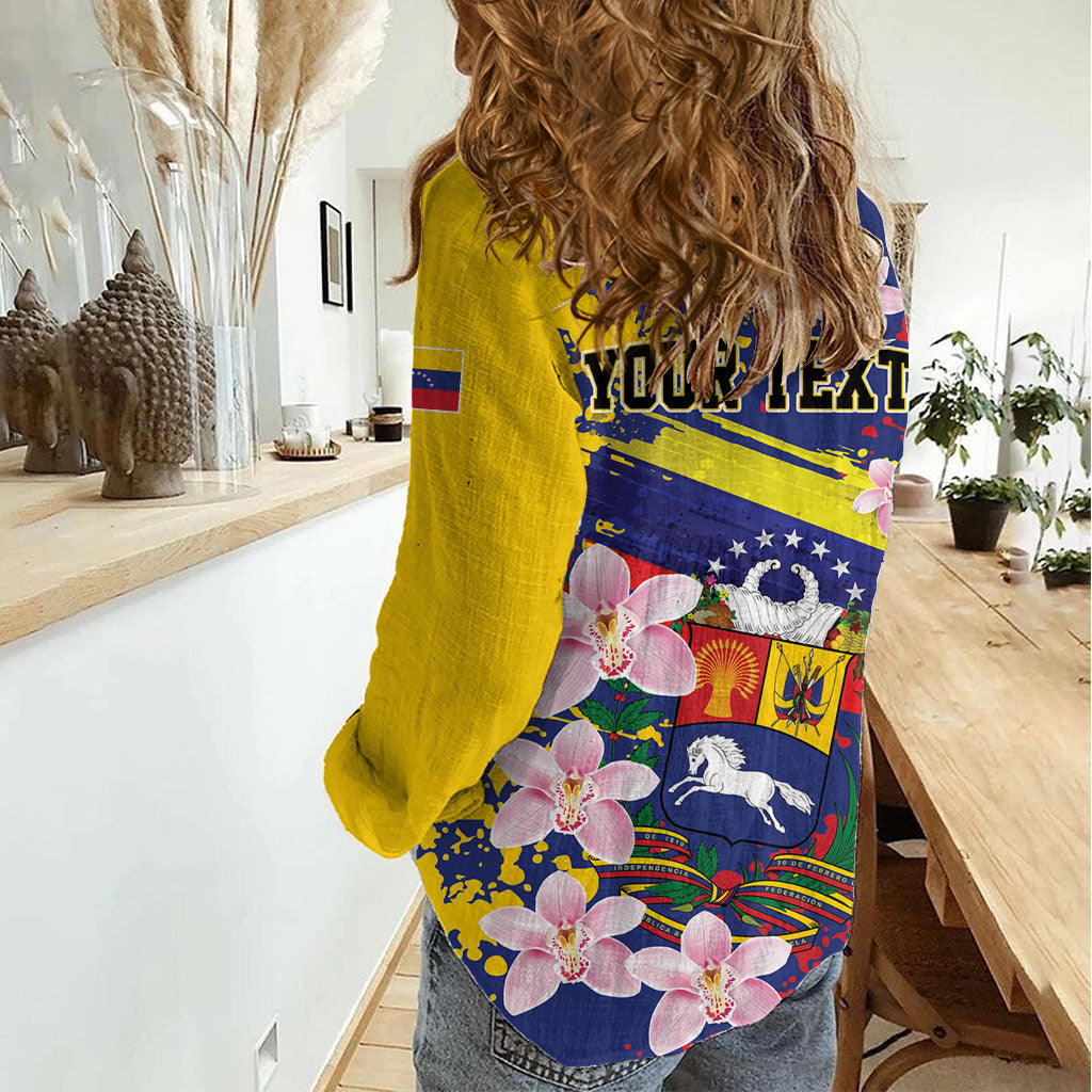 Personalized Venezuela Orchid Cattleya Mossiae Women Casual Shirt Flag Color Inspired
