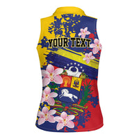 Personalized Venezuela Orchid Cattleya Mossiae Women Sleeveless Polo Shirt Flag Color Inspired