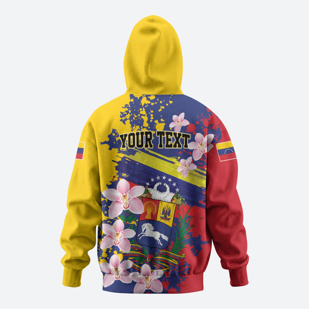 Personalized Venezuela Orchid Cattleya Mossiae Zip Hoodie Flag Color Inspired