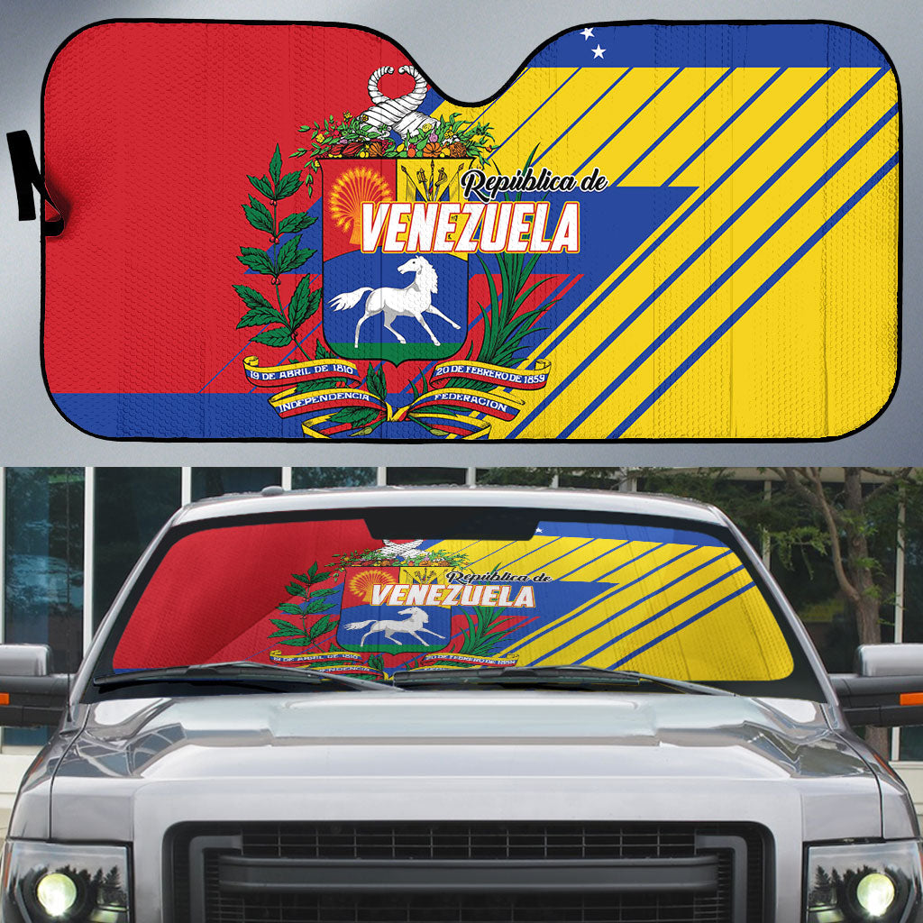 Republic of Venezuela Auto Sun Shade Flag Color Inspired